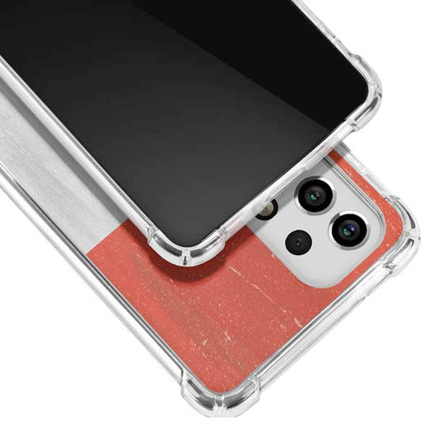 Peru Flag Distressed Galaxy A53 5G Clear Case